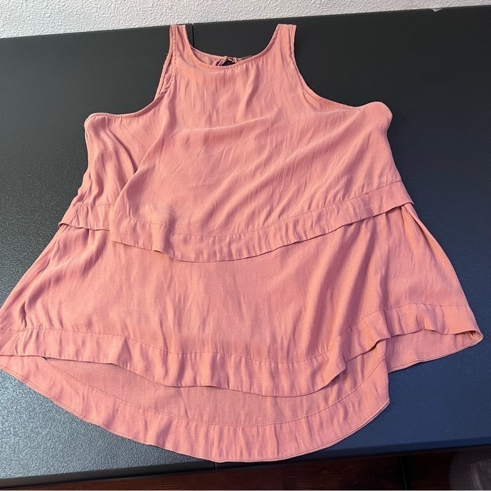 Free people coral tank top open back SZ small